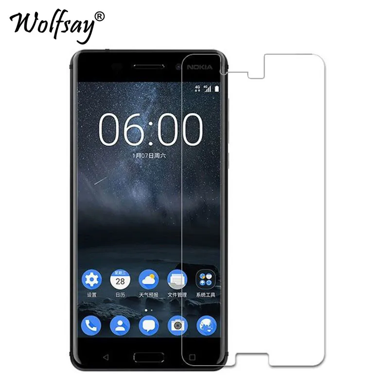 Защитное стекло для Nokia 8 закаленное 2 шт. Защитная пленка Nokia8 TA 1004 1012 Wolfsay|tempered