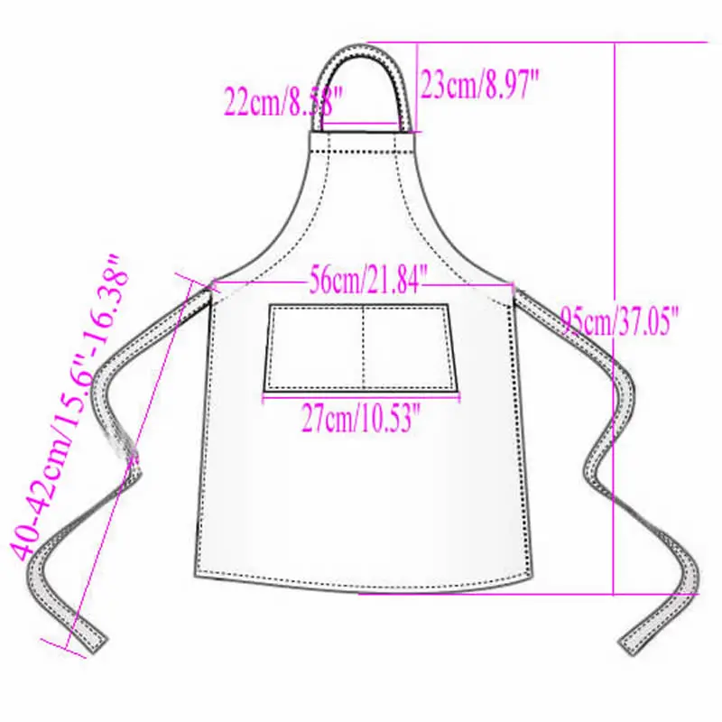Мужской регулируемый для взрослых черный полосатый фартук с нагрудником 2