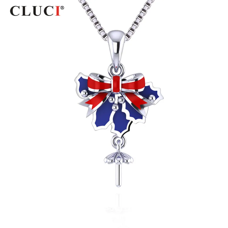 

Кулон в виде банта CLUCI из стерлингового серебра 925 пробы для изготовления ожерелья, ювелирных изделий, женский кулон в виде лампочки SP379SB