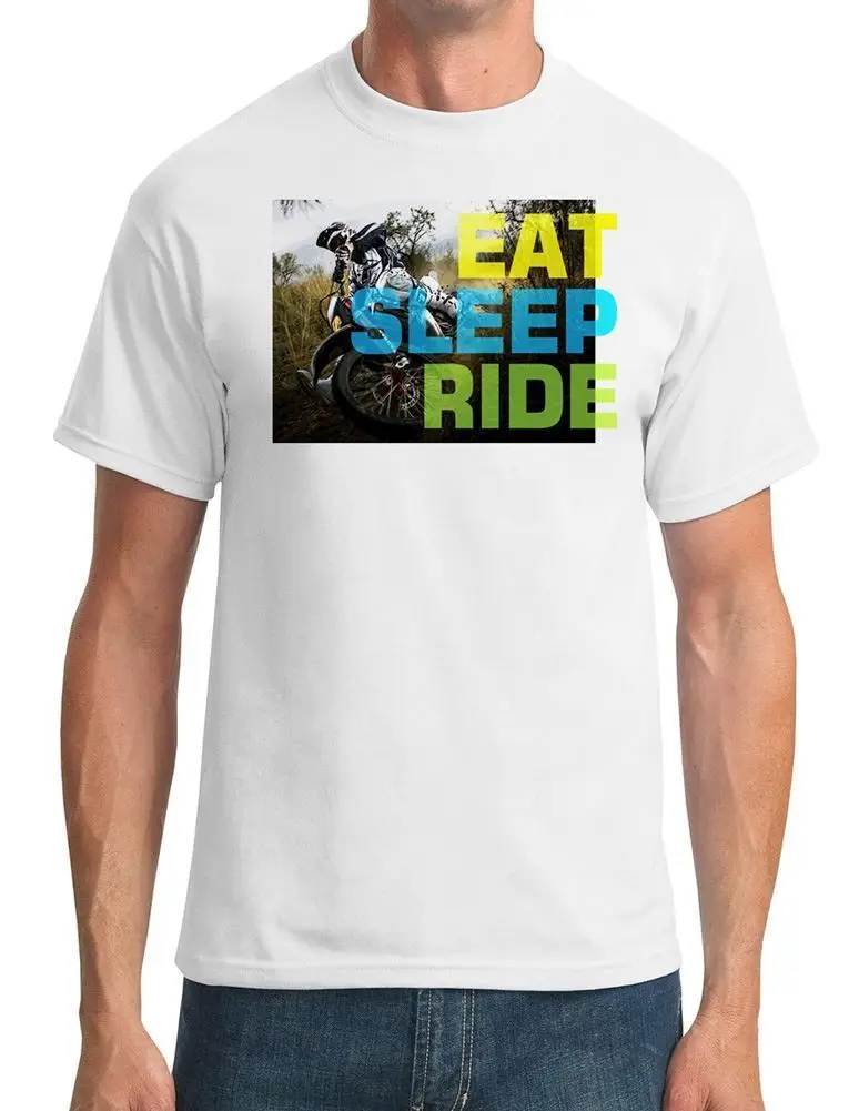 

Offroad Motocross - Eat Sleep Ride - Mens 2019 New Arrival Men Summer Trendy Mens Hip Hop Short Sleeve Tee Tops T Shirt
