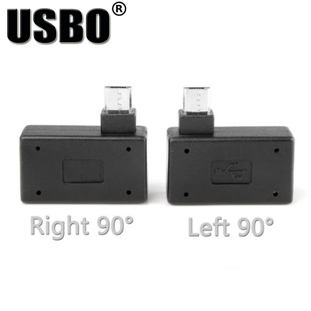 Высокое качество Черный 90 градусов локоть Micro USB внешний u диск мышь OTG адаптер