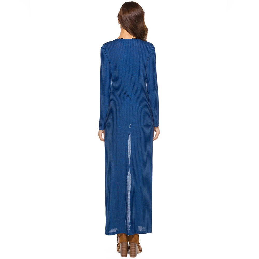 Khale Yose Autumn 2018 Long Elastic Cardigan Loose Sleeve Cardigans Sweater Women Knitted Jumper Big Size Coat Outerwear |