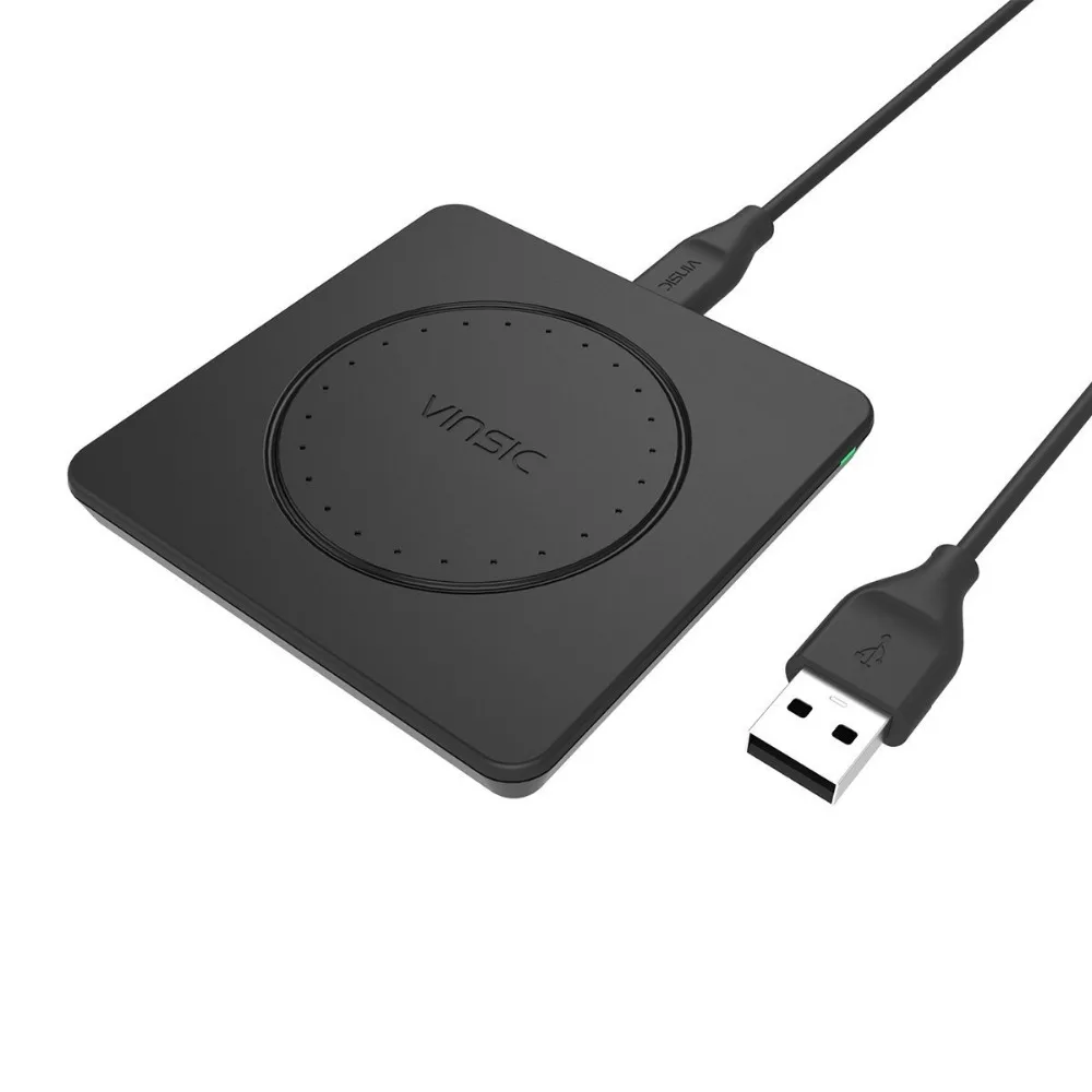 Vinsic Qi Беспроводное зарядное устройство Беспроводная зарядная подставка для iPhone X 8 8 Plus samsung Galaxy S8 S8+ Note 8 Nexus 7 6 Nexus Lumia 920