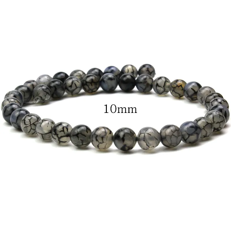 MJDCB Round 4.6.8.10.12.14mm White Agat e Beads Natural Stone For DIY Necklace Bracelets Jewelry Making Free Shipping | Украшения и