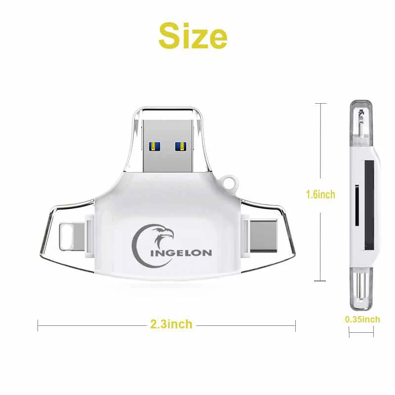 Ingelon SD кард-ридер памяти sd micro адаптер карт sd Тип C OTG кард-ридер для адаптера iphone samsung MacBook