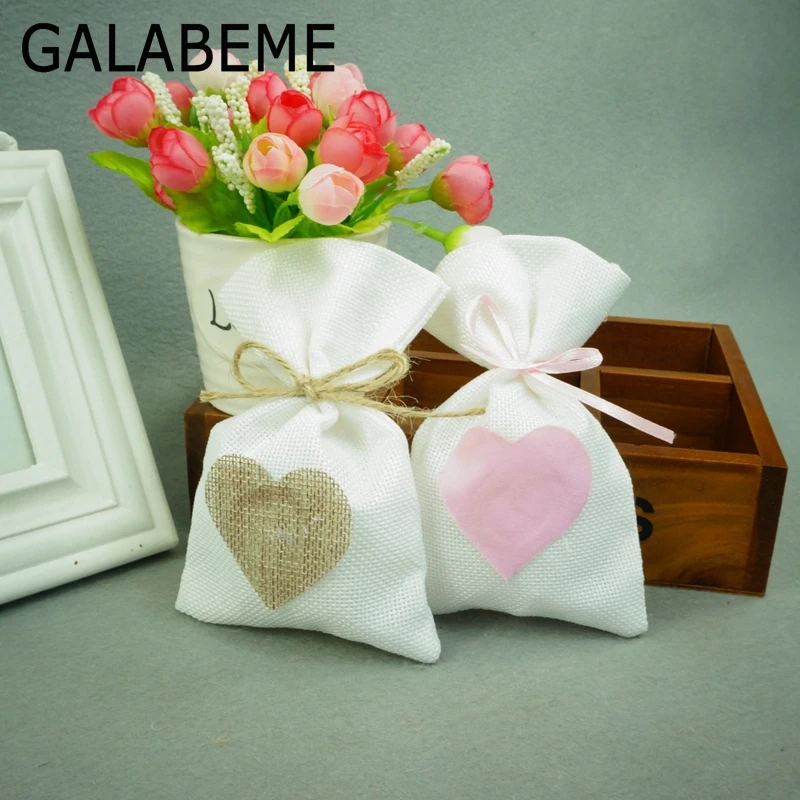 Galabeme 50 шт./лот 10*15 см мешочек для хранения Коробка конфет сумки Льняная сумка