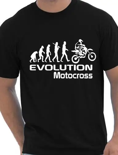 Смешная Мужская футболка для мотокросса Evolution Of Motocross подарок на день рождения