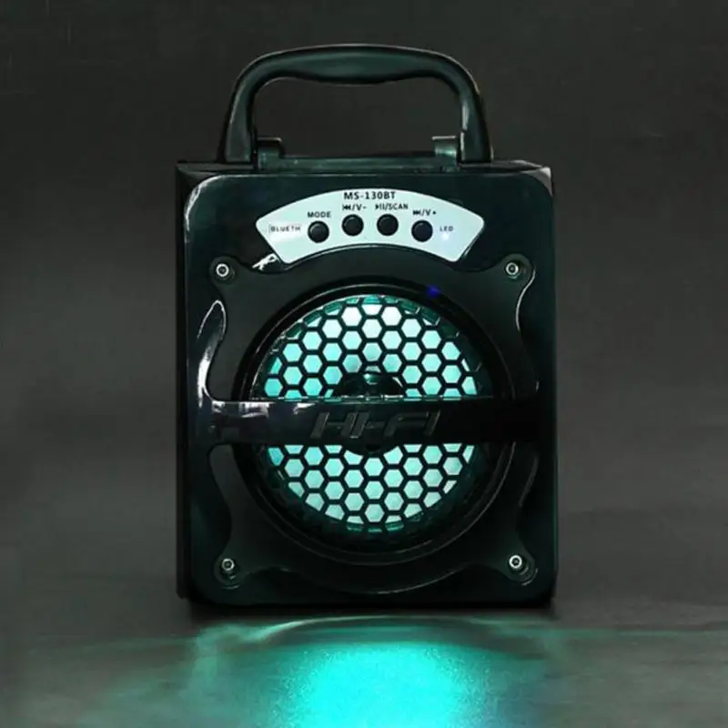 Черный музыка Колонки ms 130bt Bluetooth Беспроводной Портативный Динамик Super Bass с USB TF AUX