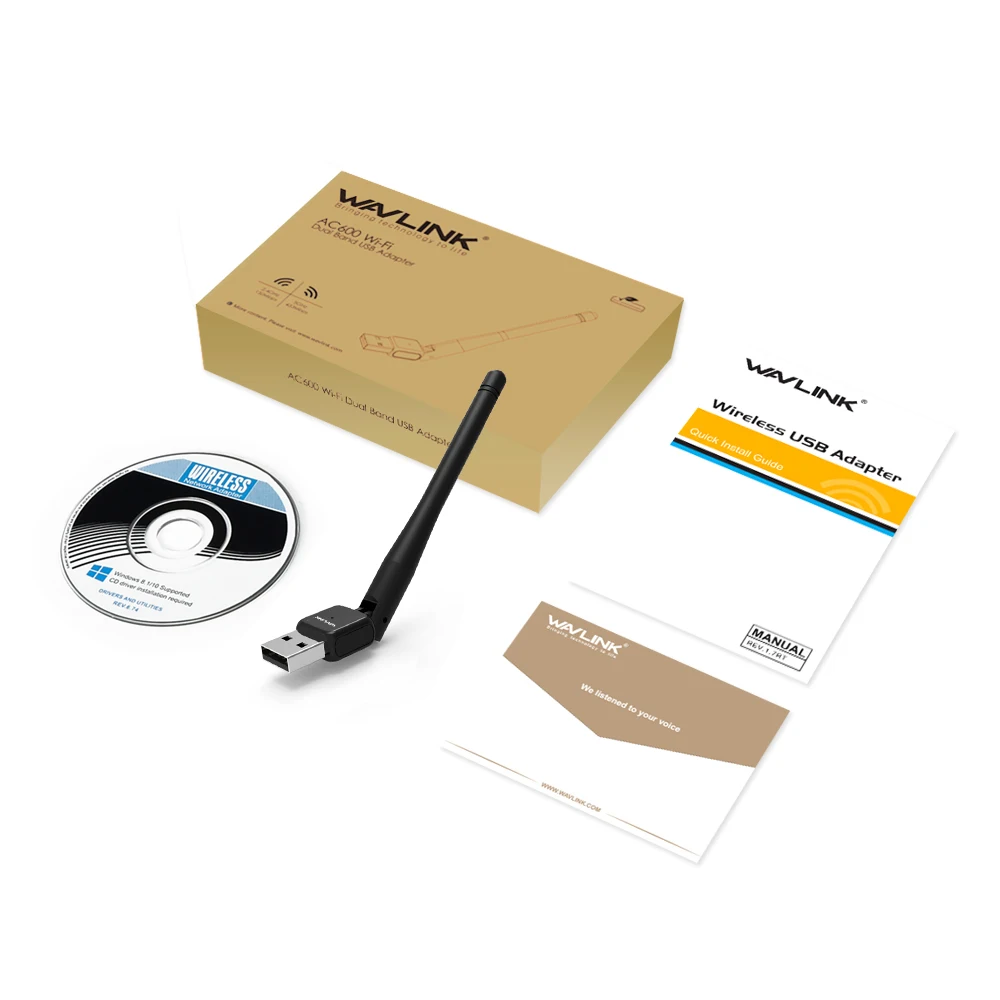 Wavlink USB Wifi адаптер 600 Мбит/с двухдиапазонный 5G/2 4G Беспроводной Ethernet Сетевая карта