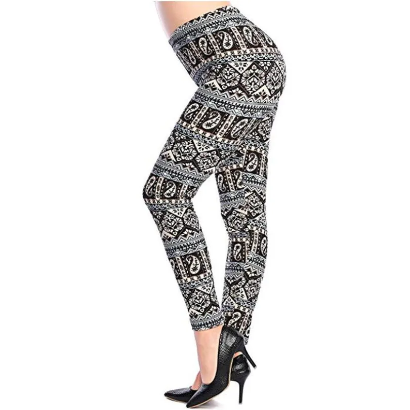 New 2022 Print Flower Leggings Leggins Push Up Legins Guitar Plaid Thin Nine Gym Pants Fashion Women Clothing Aptitud Trousers