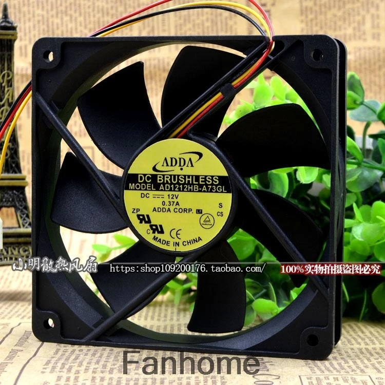Для оригинального ADDA AD1212HB A73GL 12V 0.37A 12CM 12025 вентилятор охлаждения шасси|Кулеры и