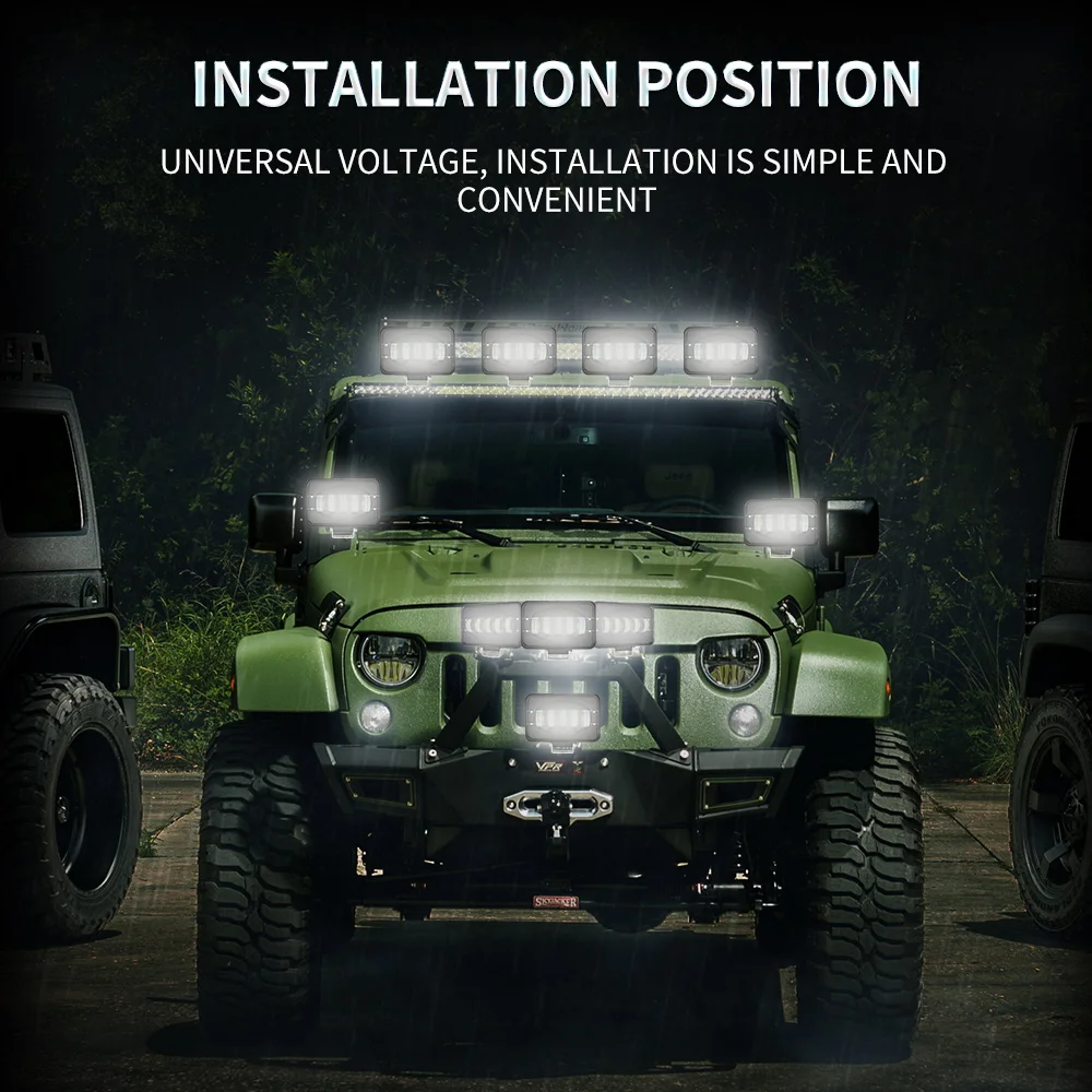Светодиодная панель GZLAFOLEE 6D для джипа 4x4 Рабочая внедорожников кроссоверов