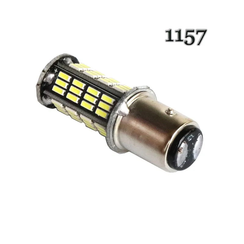 Автомобильные светодиодные лампы S25 P21W 1156 BA15S 72 SMD 4014 1157 BAY15D сигнал поворота