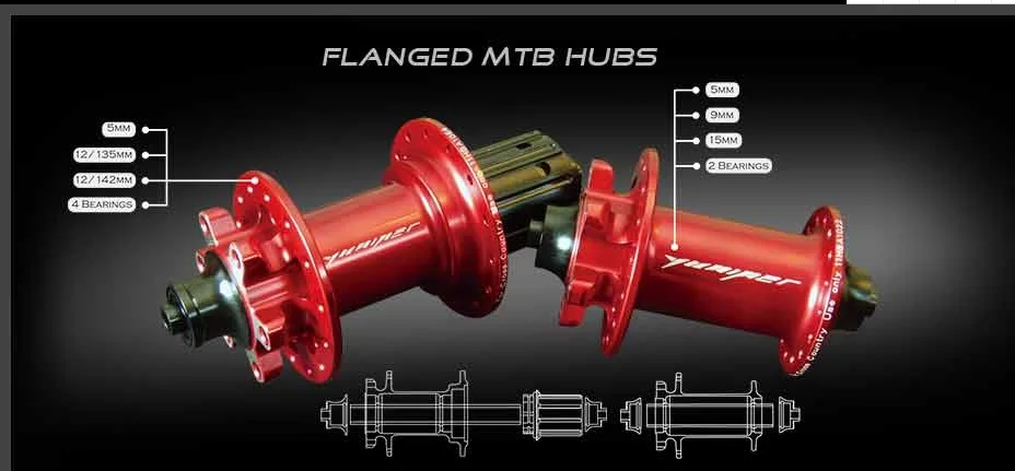 Yuniper 15*110/12*148 Boost фланцевый hubset|Велосипедные втулки| |