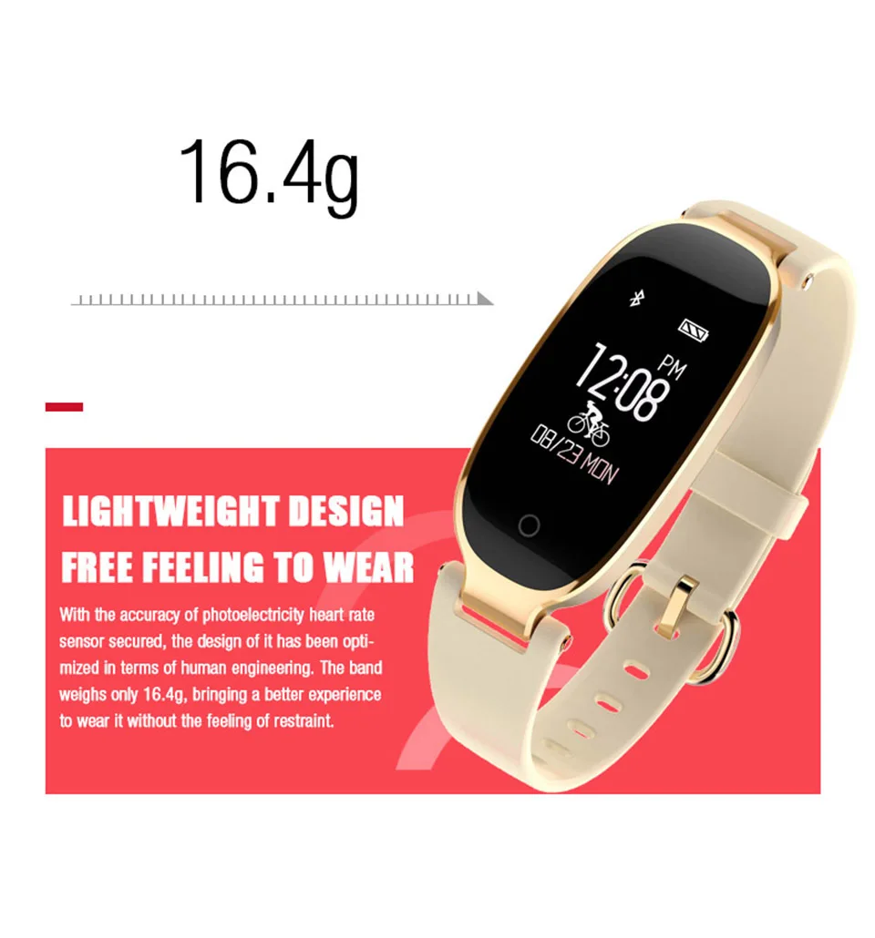 Bluetooth Waterproof S3 Smart Watch Fashion Women Ladies Heart Rate Monitor Smartwatch for Android IOS | Электроника