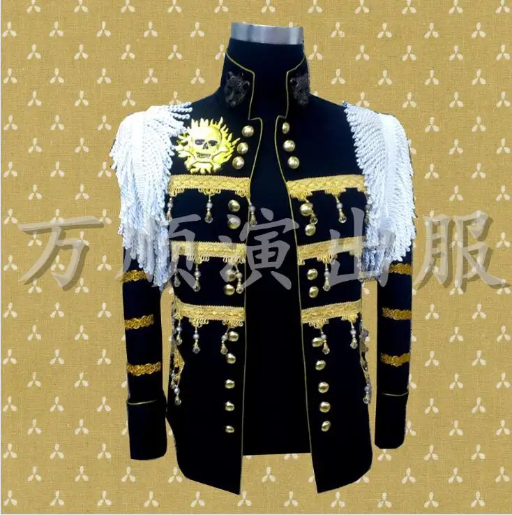 

XXS-6XL! Big yards 2018 Night field DJ male performance suit singer's costume DS lead rock stage costume