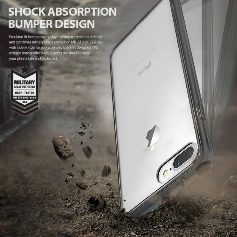 Чехол Ringke Fusion для iphone 8 чехол и SE2 прозрачная задняя крышка из поликарбоната