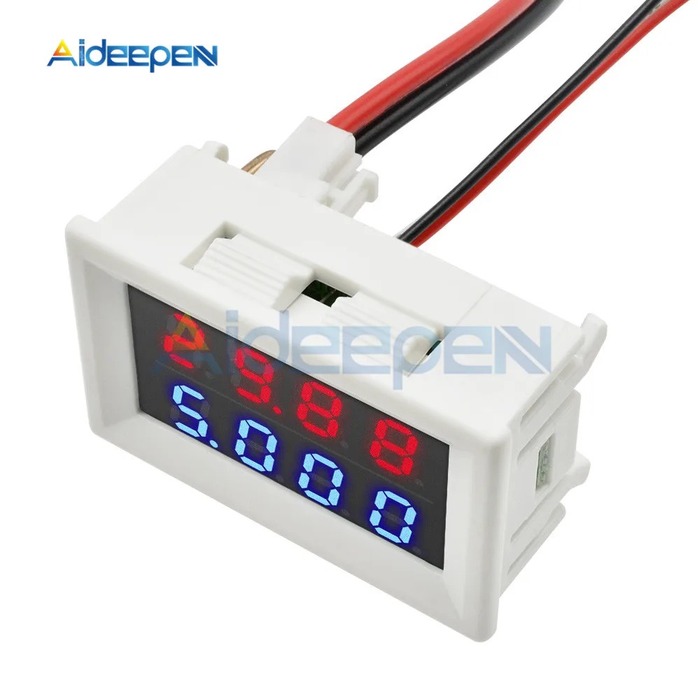 Мини цифровой вольтметр Амперметр постоянного тока 100 V 10A Панель Amp Вольт