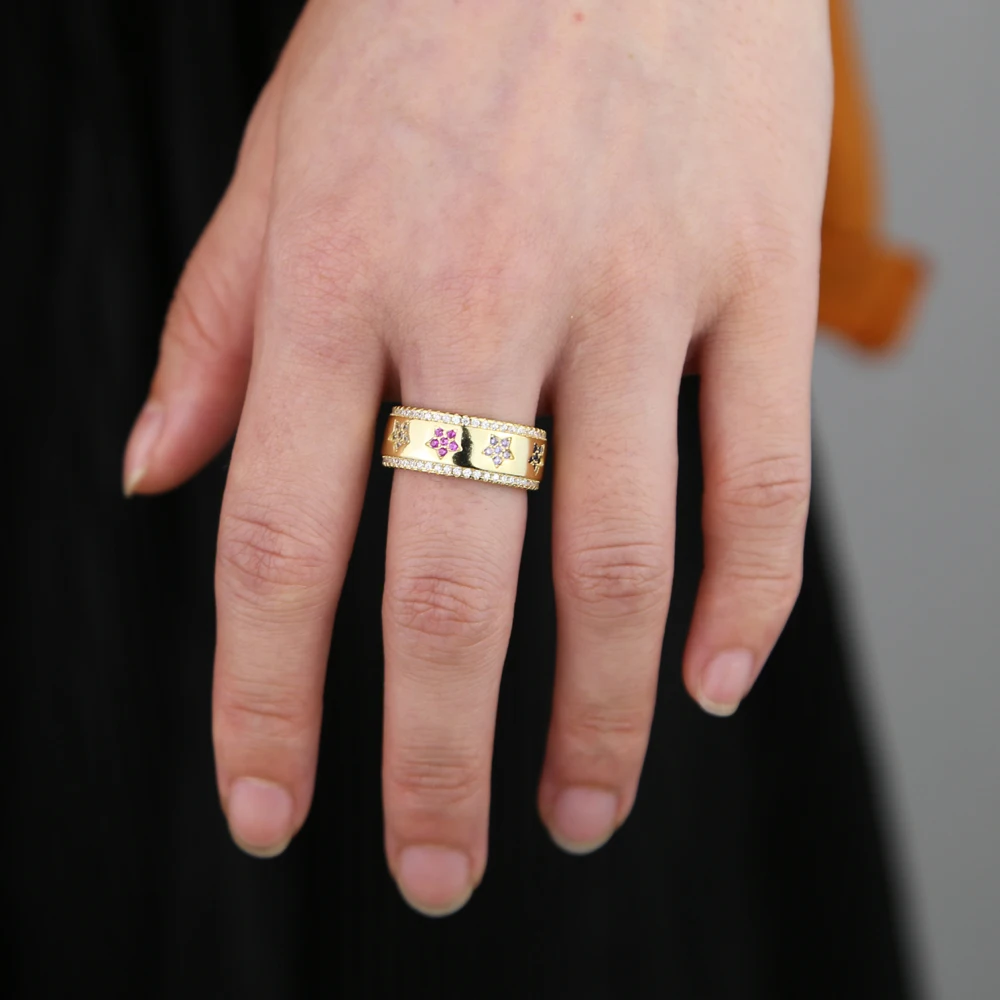 Высокое качество новое кольцо с зигсетом золотое модное Европейское для женщин