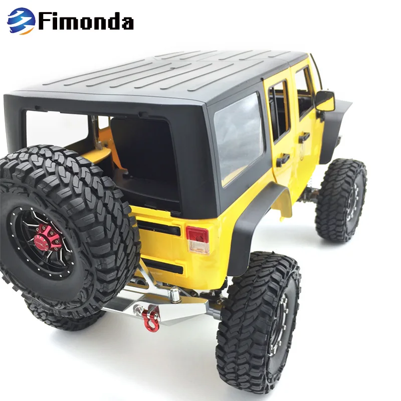 Fimonda Axial SCX10 задний бампер с крюком для лебедки запасной шины 1/10 RC Crawler Car RC4WD D90