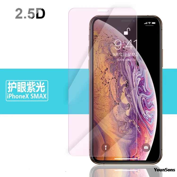 0 26 мм анти синяя закаленная стеклянная пленка для iPhone X XR XS Max защита экрана стекло
