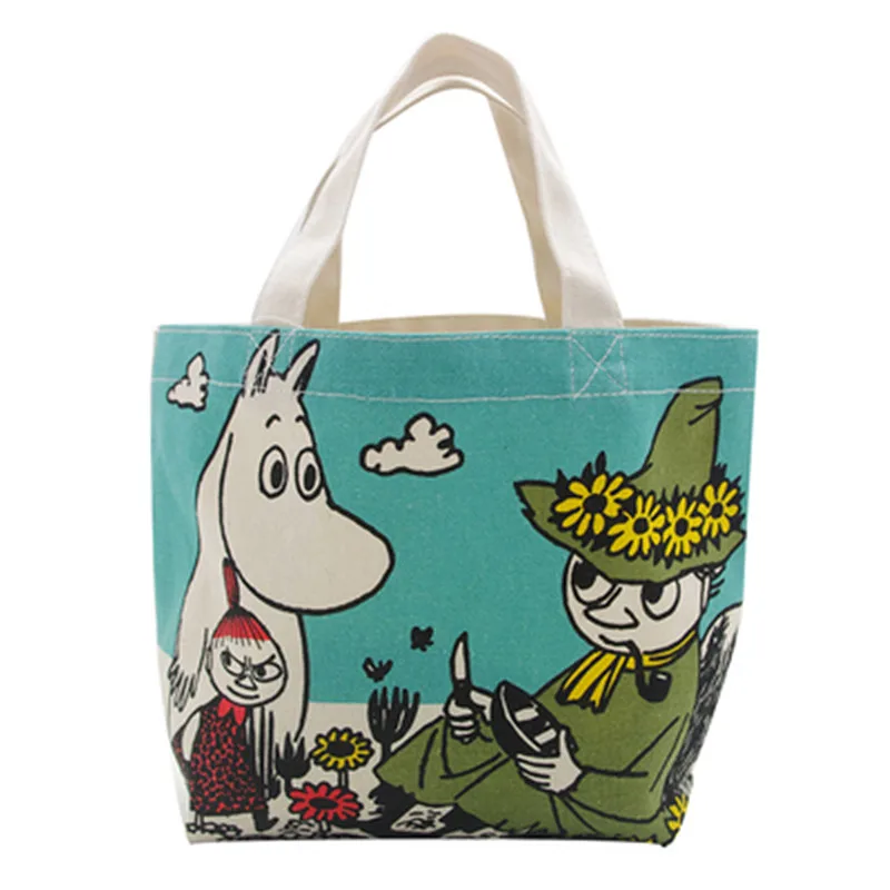 Moomin литературная Милая хлопковая Холщовая Сумка на плечо Trousse Maquillage Femme дорожный Органайзер набор