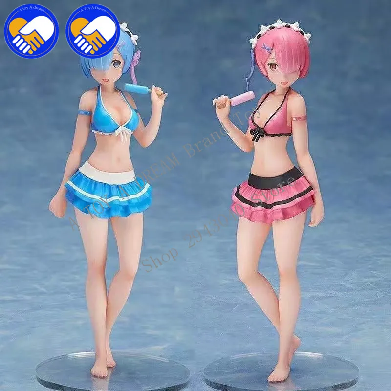 Аниме RE: ZERO Starting Life in другой мир фигурка Ram Rem купальники Ver. Модель украшения ПВХ