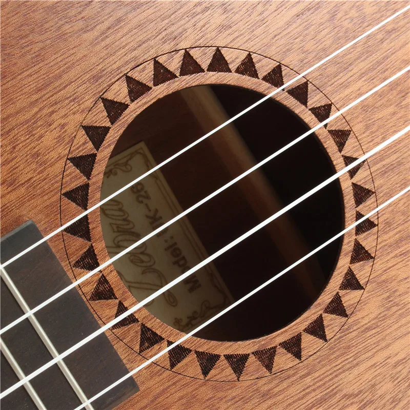 Зебра 26 дюймов 4 строки концерт Sapele Ukulele Alto ручной работы выполненная из красного