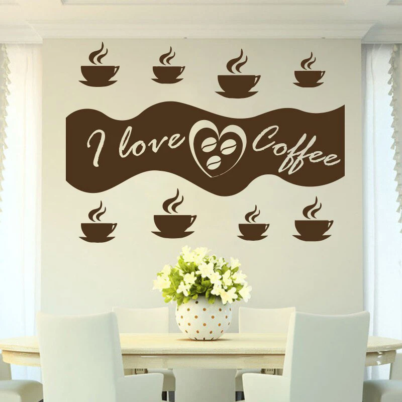 

Coffee, drink, cappuccino, hot drink, grains, cafe,Food, Wall Decal Window Sticker Handmade A8-008