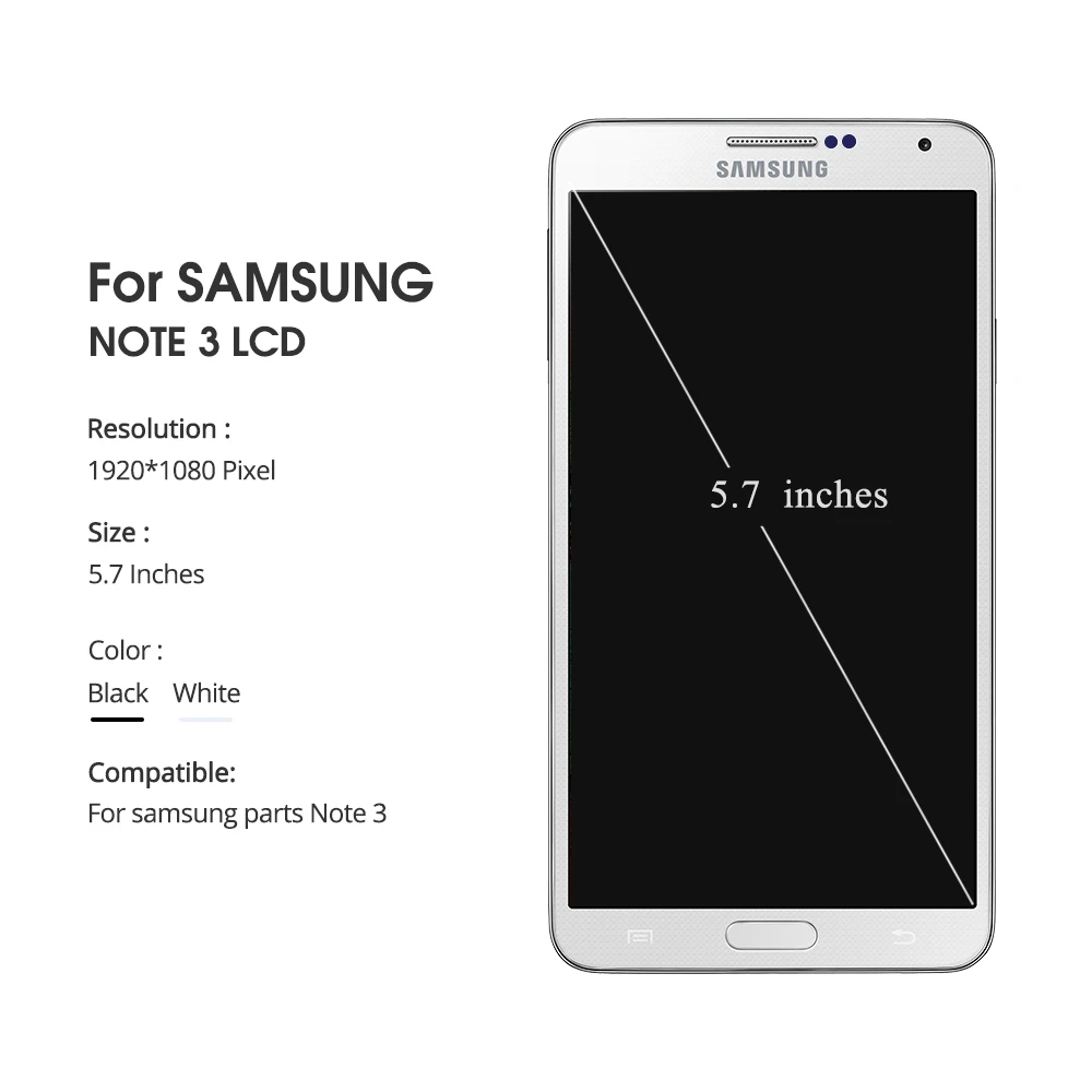 5,7 дюймов Note 3 lcd s для samsung Galaxy Note3 Note 3 N9005 Phone lcd дисплей кодирующий преобразователь сенсорного экрана в сборе с рамкой
