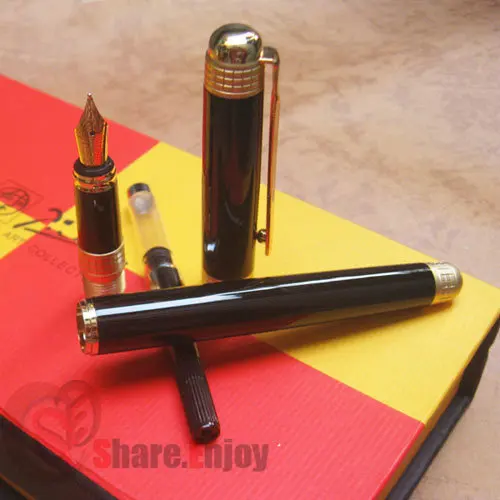 PICASSO 909 BLACK AND GOLDEN FINE NIB FOUNTAIN PEN SPACE TIME OF LONDON | Канцтовары для офиса и дома