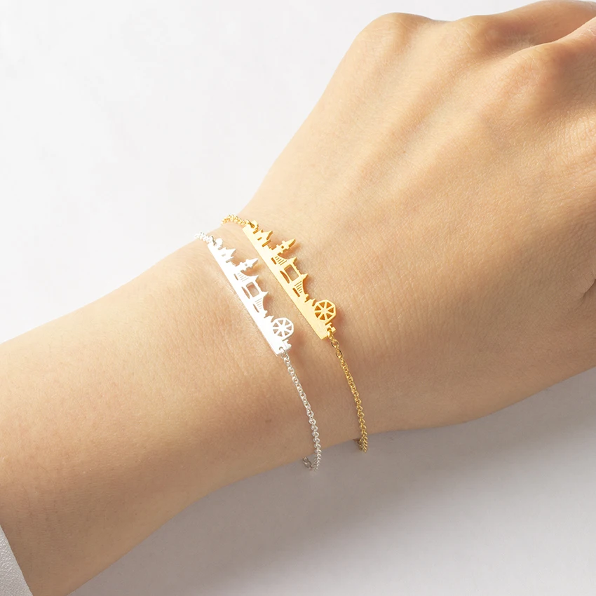 Женский браслет с подвеской в виде моста Лондона|bracelets for|charm braceletcharm bracelets for women |
