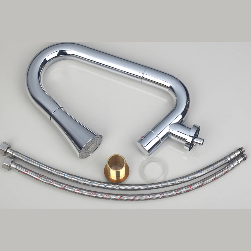 

KEMAIDI Luxury LED 3 Color Polished Chrome Finished No Need Battery Water Power Kitchen Faucet Tap Bathroom Mixer