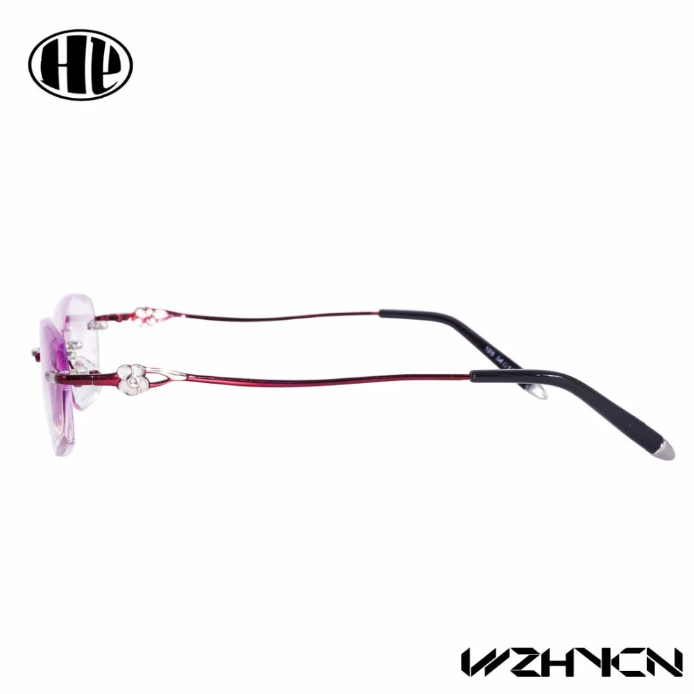 Новые мощные линзы Gafa металлические очки для чтения без оправы с алмазной