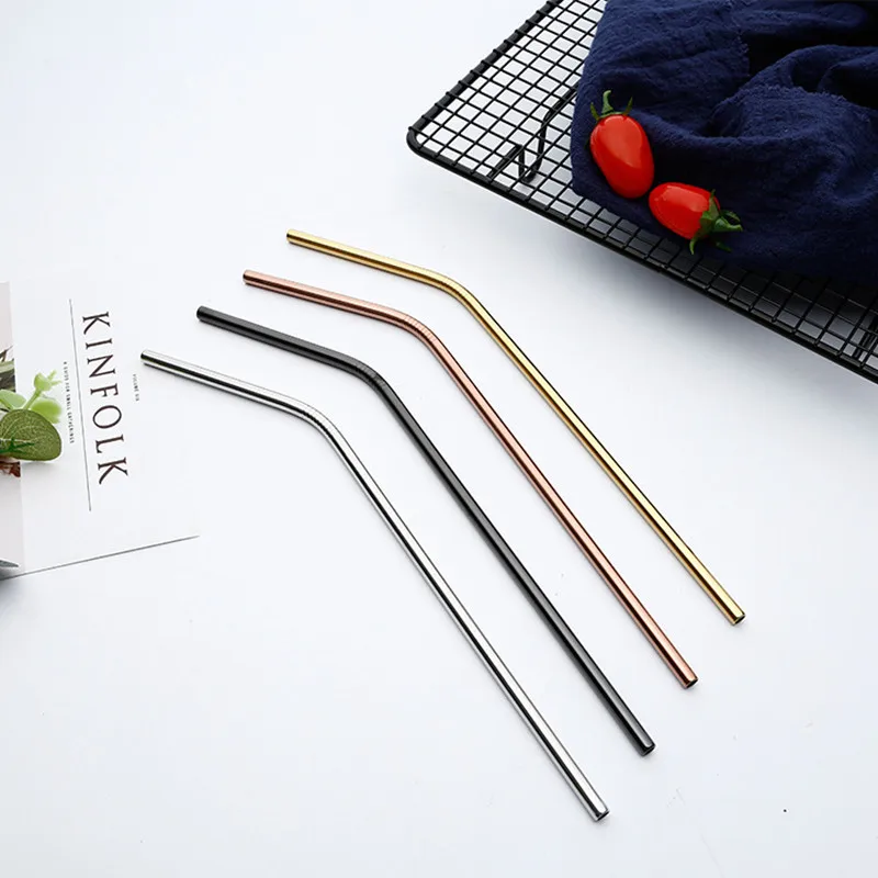 Stainless Steel Drinking Straws Reusable For Birthday Wedding Decorative Party Event Supplies Summer Metal Straw Brush | Дом и сад
