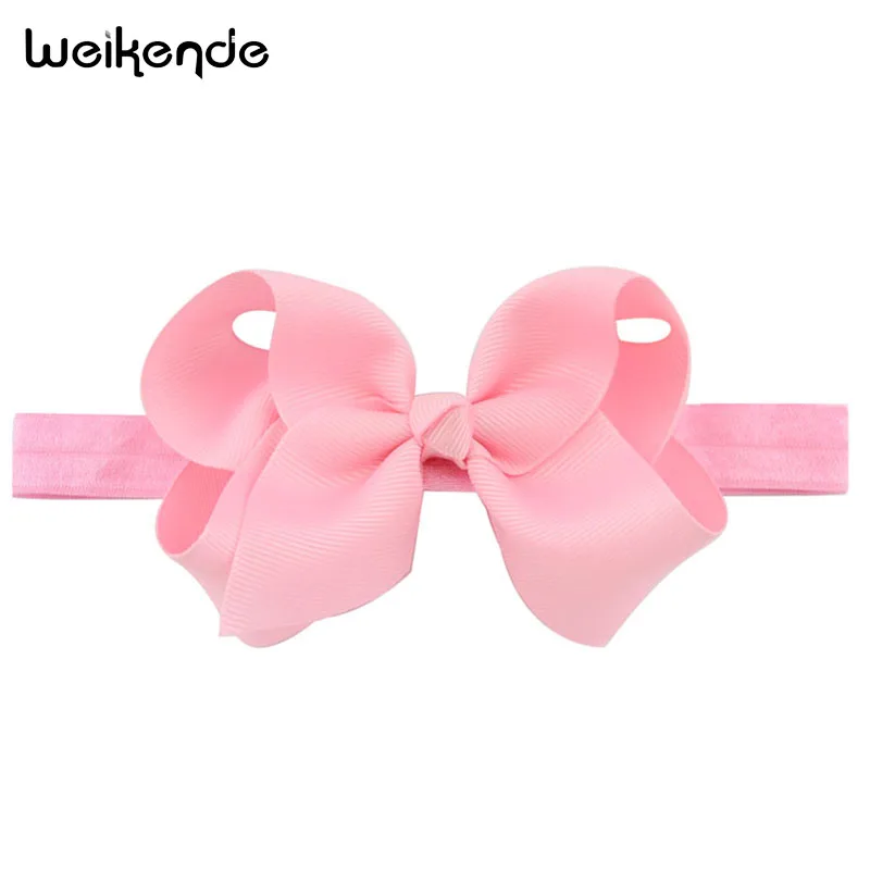 DIY 1Pcs 4&quot New Kids Big Bow Headband Handmade Boutique Elastic Hairband Headwear children kid Girls Hair Accessories Daily Life | Детская