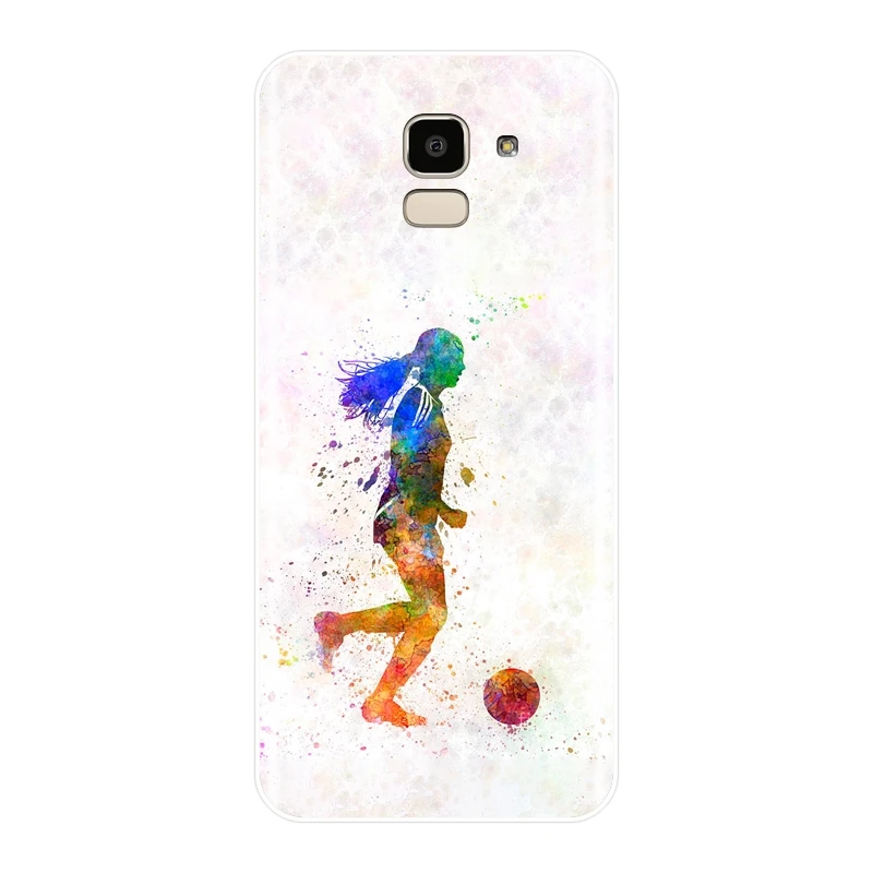 Футбол мягкий чехол для телефона из силикона Samsung Galaxy J2 J5 J7 Prime J4 J6 J8 плюс 2018 задняя