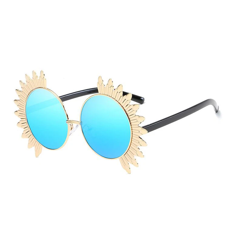 Andyjoy модные Защита от солнца цветы Очки преувеличены Солнцезащитные очки для