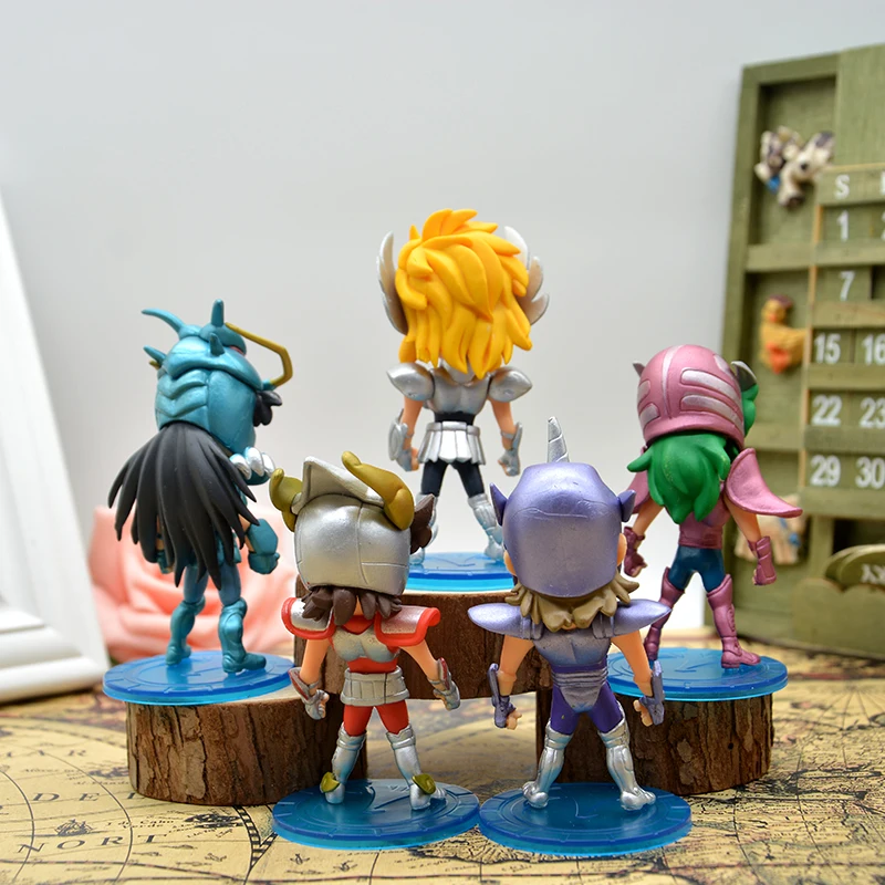 В подарочной коробке 10 см 5 шт./компл. Q версия Saint Seiya jabu shun hyoga Shiryu ПВХ Фигурки