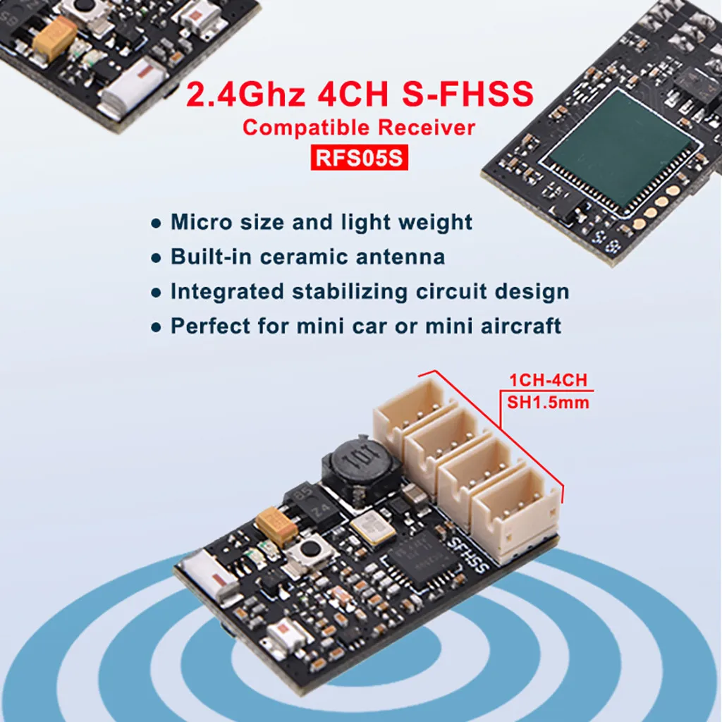 OMESHIN AGFRC RFS05S 2 4 GH 4CH совместимый ресивер для радиоуправляемых дронов