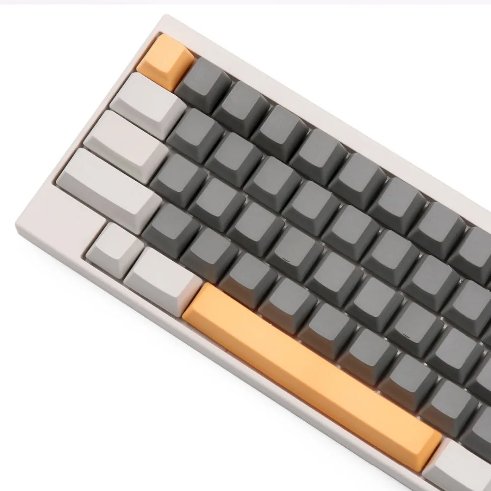 EC пустой молочно серый keycap OEM 63 клавиши в желтом Esc введите пробел для Topre ANSI