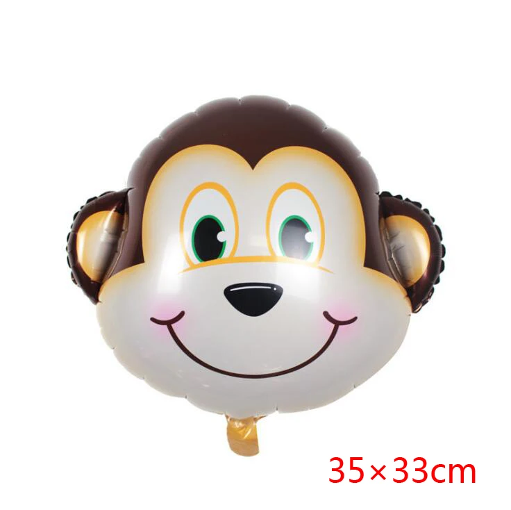Monkey head 1 шт., пчела, божья коровка, мини-сова, улитки, Бабочка, тигр, фольгированные шары, детские игрушки на день рождения, вечерние игрушки - Цвет: Monkey head