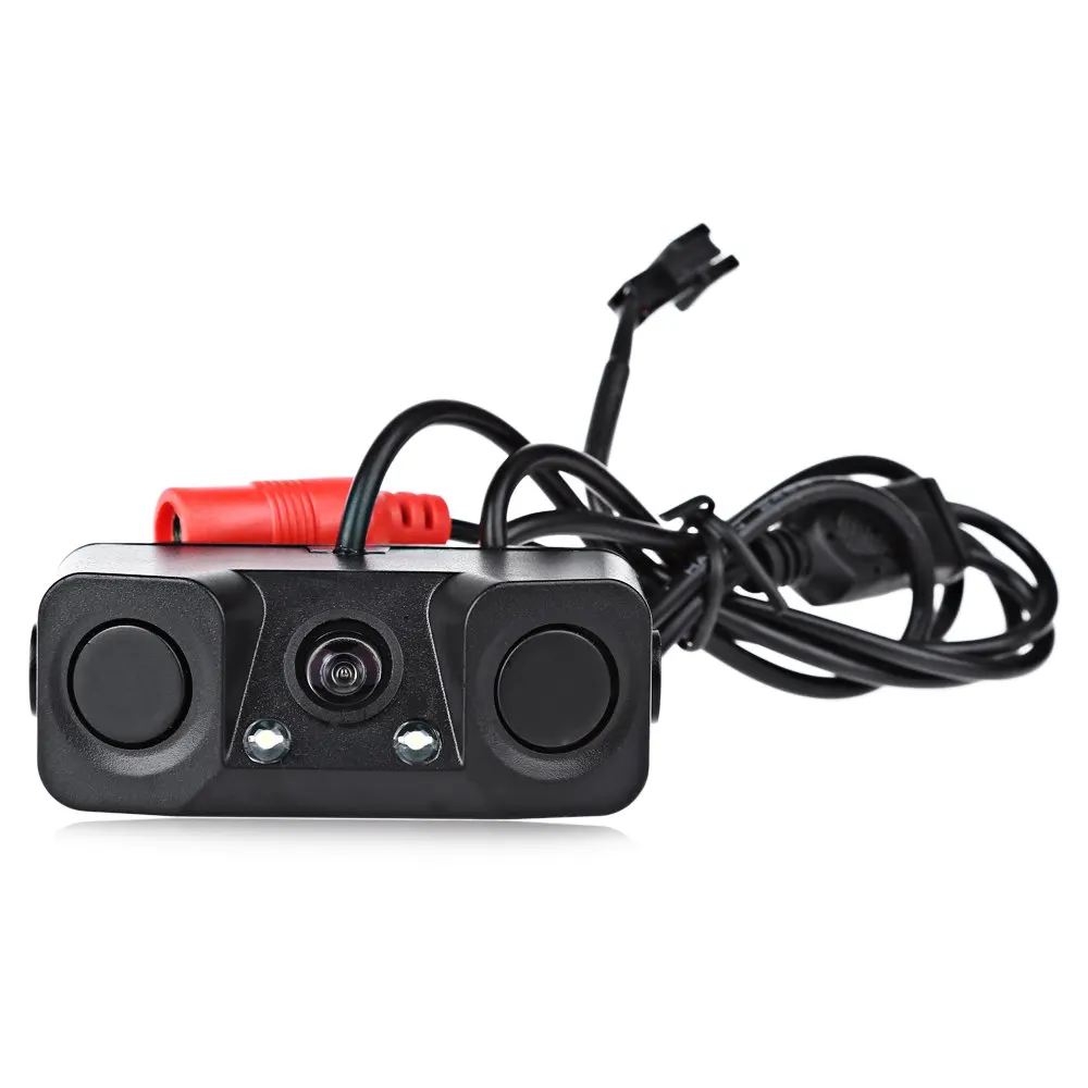 3 в 1 Видео парковочный датчик автомобиля заднего вида камера Биби Сигнализация