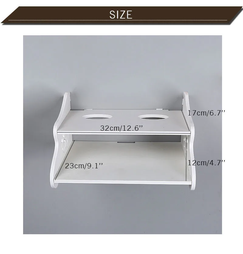 Living Room Router Storage Racks TV set Set-top Box Remote Control Wall Shelf Decor Phone Key | Дом и сад