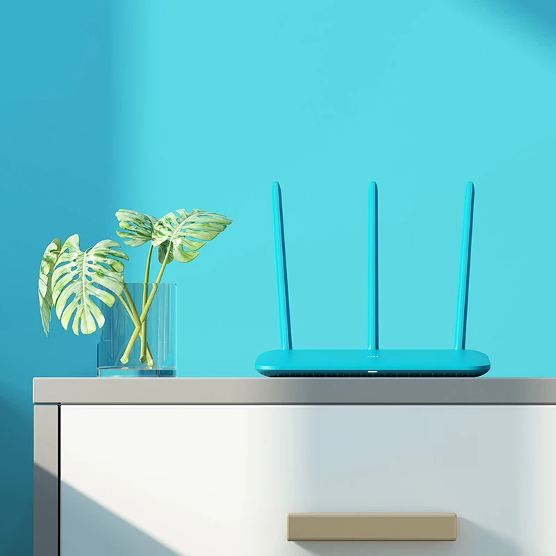Новый оригинальный Xiaomi Mi маршрутизатор 4Q 3 антенны синий Беспроводной 2 4G 802.11b/g/n 450