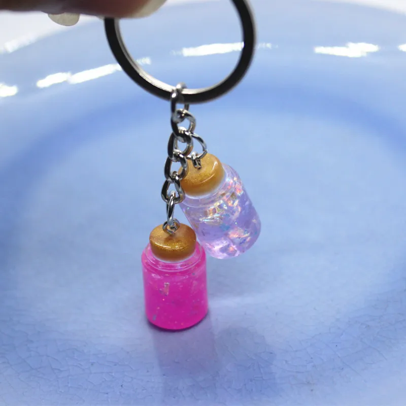 Colorful Simulation Transparent Honey Canned Bottle Resin Keychains Creative Jewelry Gifts Bag Car Phone Pendant Accessories | Украшения и