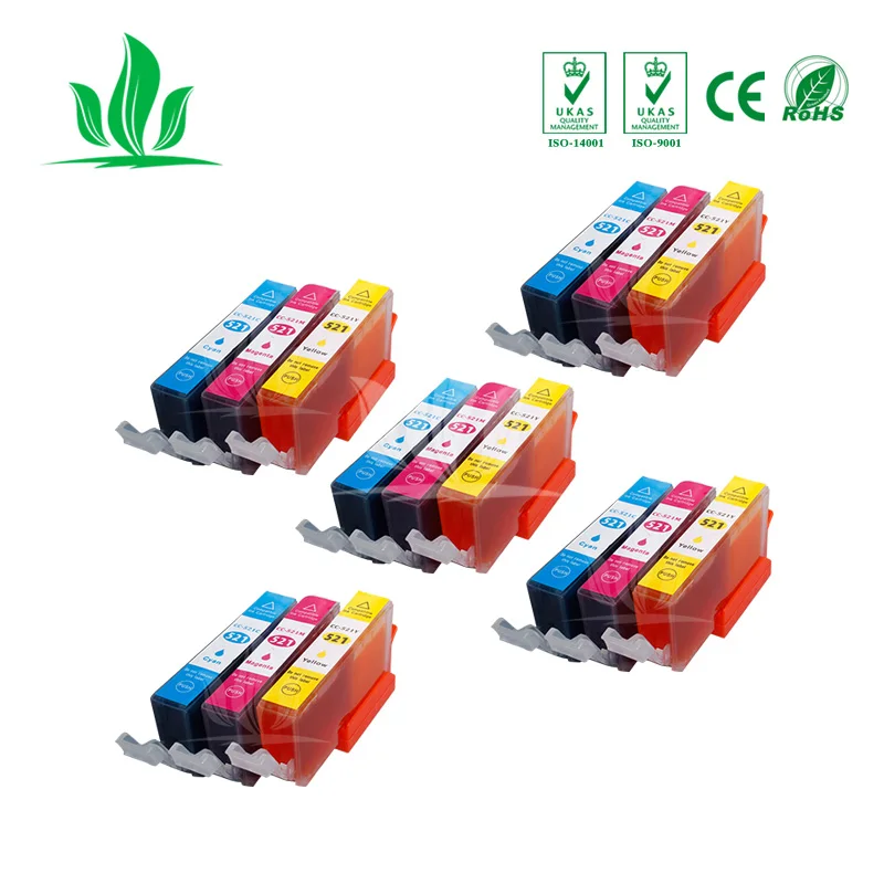 520XL CMY чернильные картриджи совместимые PGI520 для Canon Pixma MP540 MP620 MP630 MP640 MX860 MX870