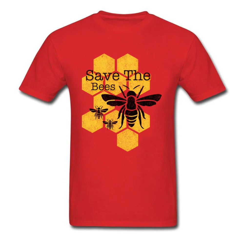 Мужская футболка в стиле хип хоп Honeycomb Save The Bees красные топы Одежда гонщика фанки