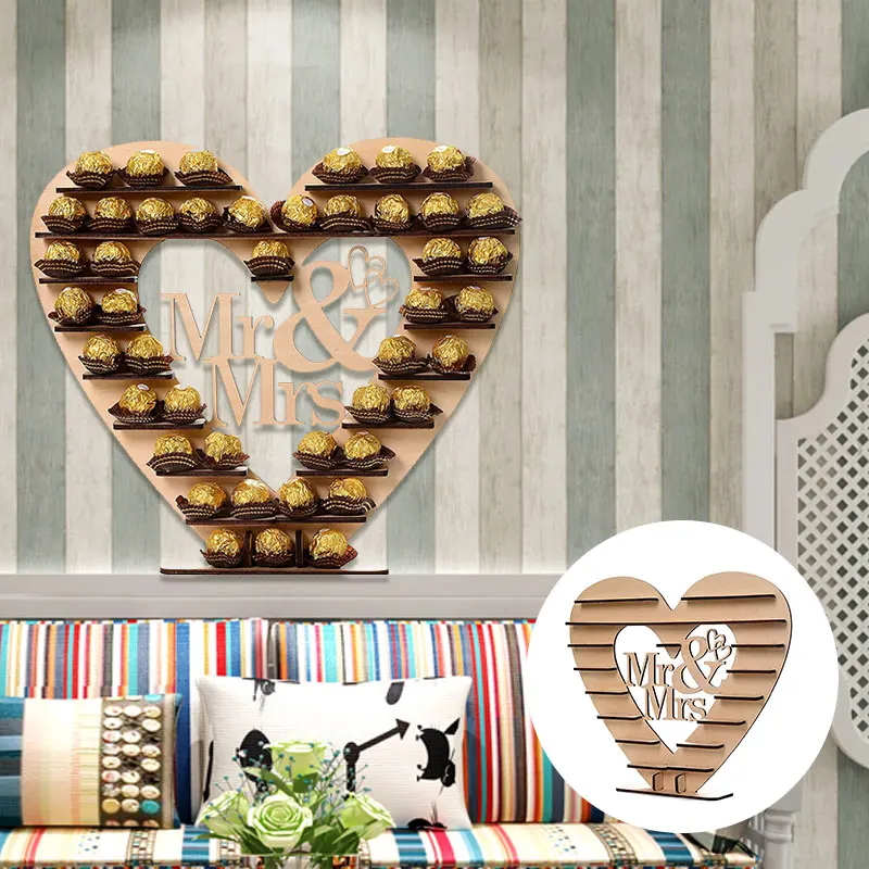 Mr & Mrs выставочный стенд Ferrero Rocher в форме сердца красивый деревянный экономический