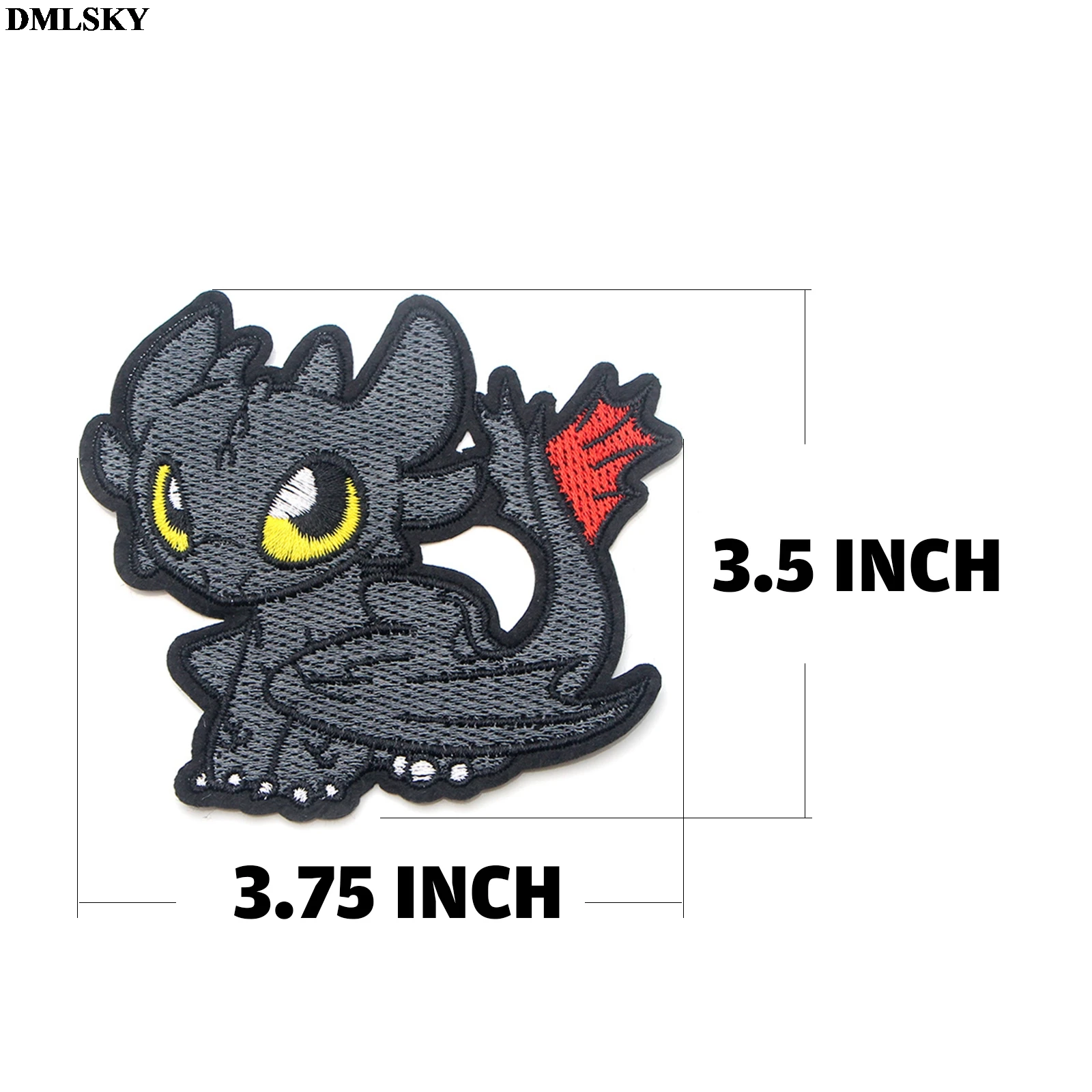 DMLSKY Как приручить дракона ночной яростью Беззубик железа на заплатках аппликация нашивки Значки для одежды рюкзак рубашка M3600